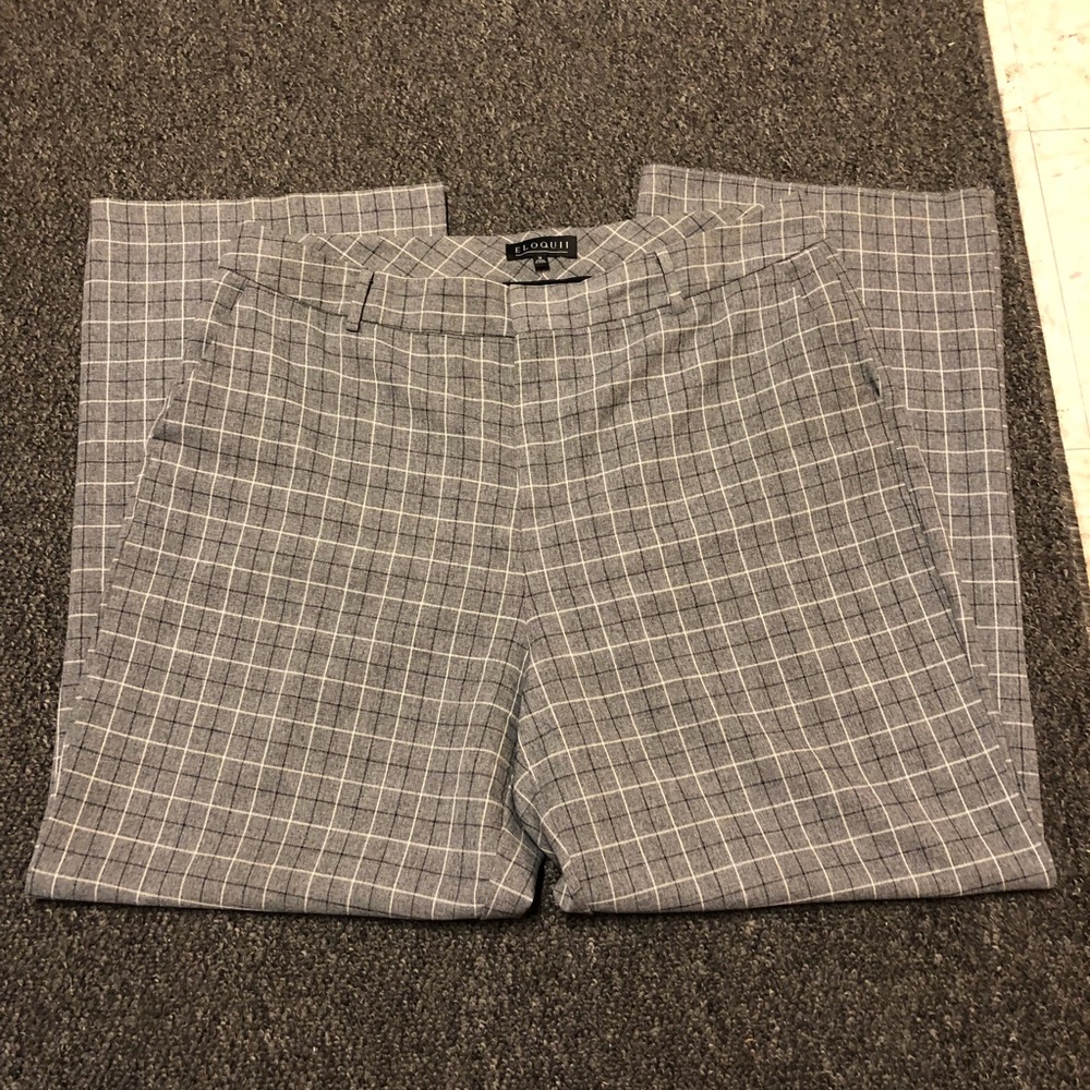 ELOQUII Plaid Dress Pants